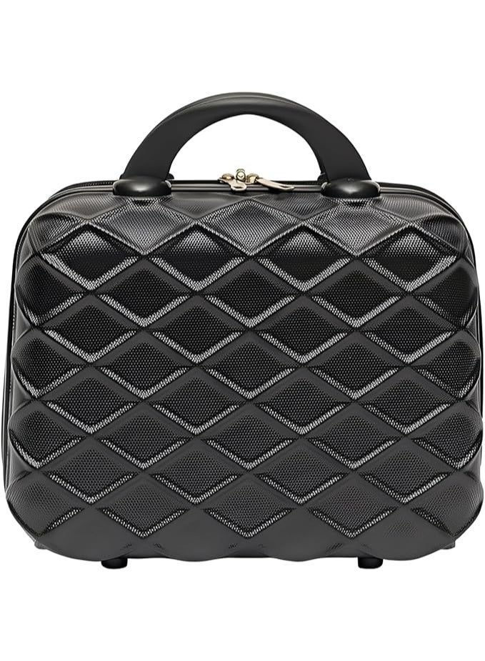 حقيبة تنظيم مكياج بتصميم شبكي من رويال ترافل، مقاس 13.5 بوصة، حقيبة سفر احترافية كبيرة السعة لمستحضرات التجميل مع فواصل قابلة للتعديل، لون أسود - Image 1